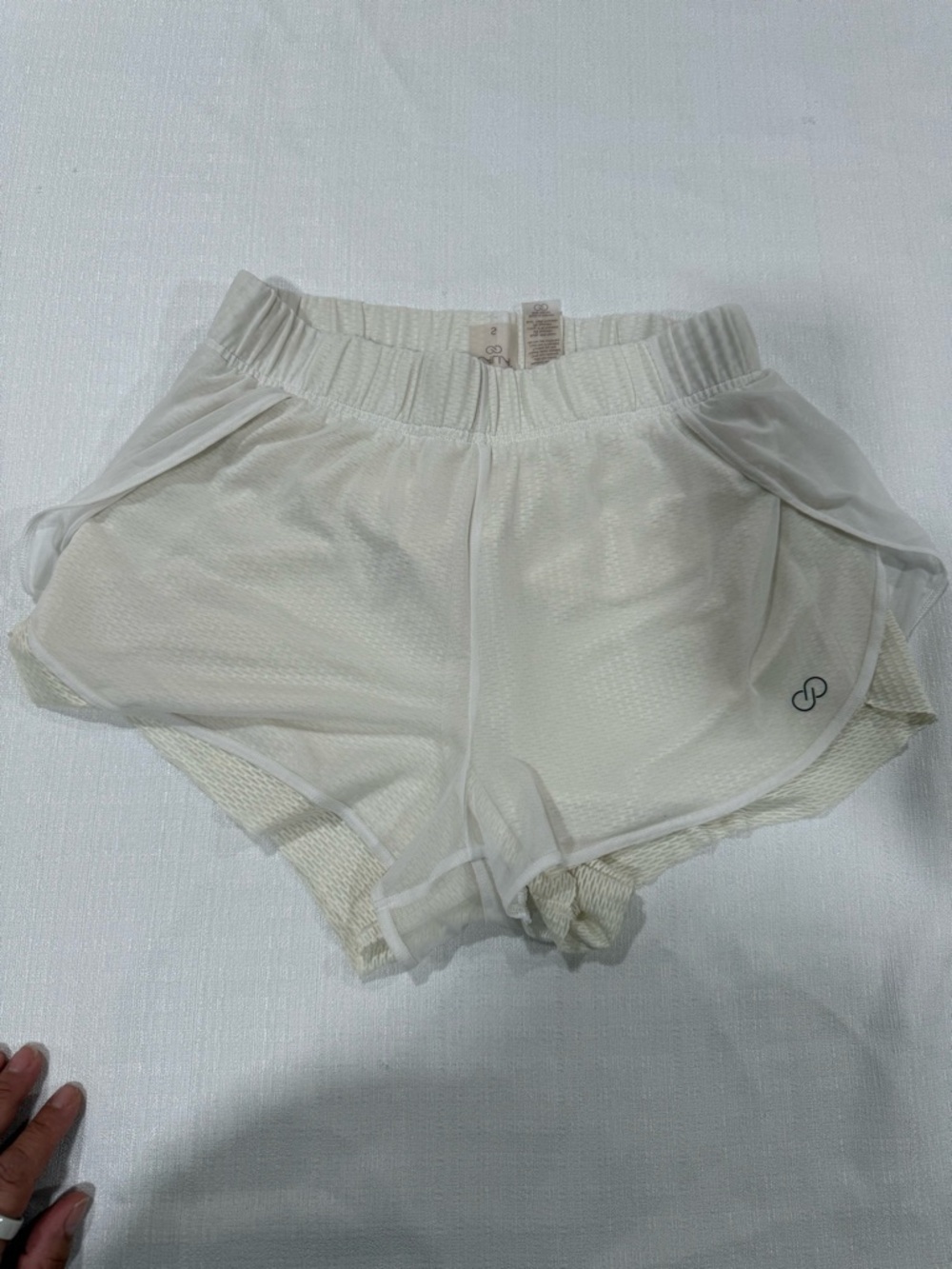 CALIA by Carrie Underwood White Stretch Knit Shorts#1415